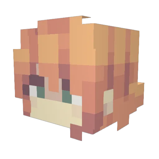 BroodRady Minecraft avatar head, 3D render