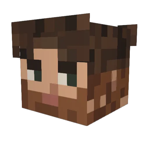 Broodmand Minecraft avatar head, 3D render