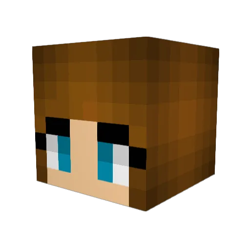 BrookeB07 Minecraft avatar head, 3D render