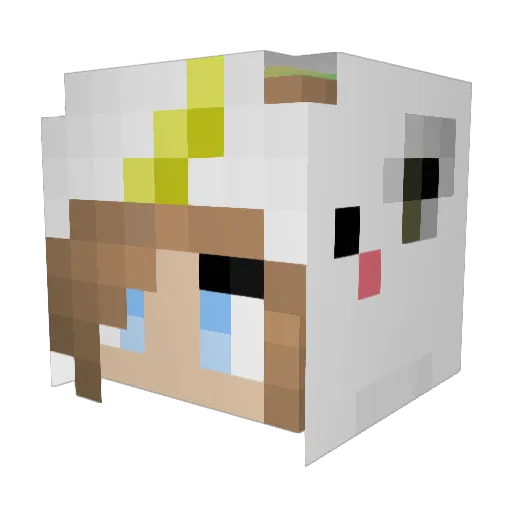 BrookeCinnamon Minecraft avatar head, 3D render