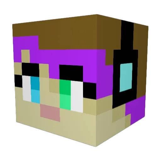 BrookeFiedler Minecraft avatar head, 3D render