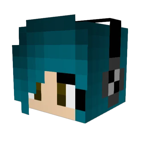 BrookeHarper Minecraft avatar head, 3D render