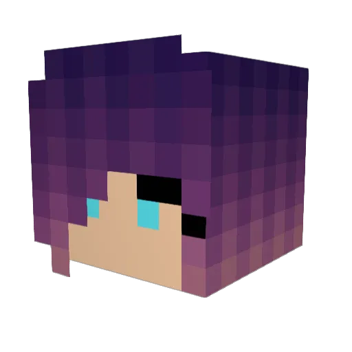 BrookePhilpot Minecraft avatar head, 3D render