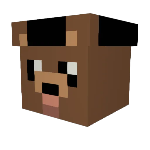 BrookeSZhang Minecraft avatar head, 3D render