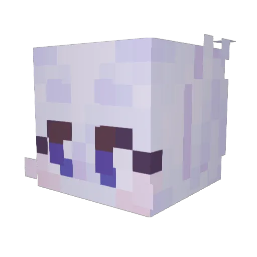 BrookeTheGoat Minecraft avatar head, 3D render
