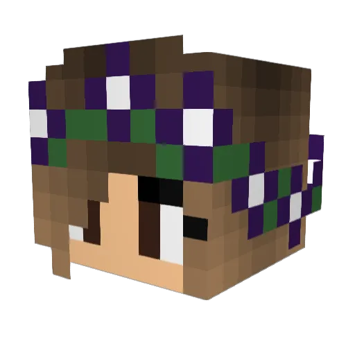 Brookeiecookie Minecraft avatar head, 3D render