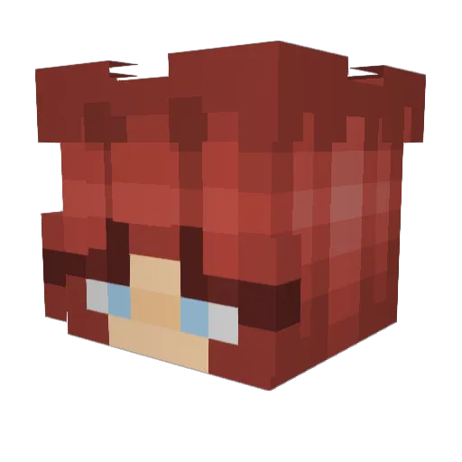 Brooker2k17 Minecraft avatar head, 3D render