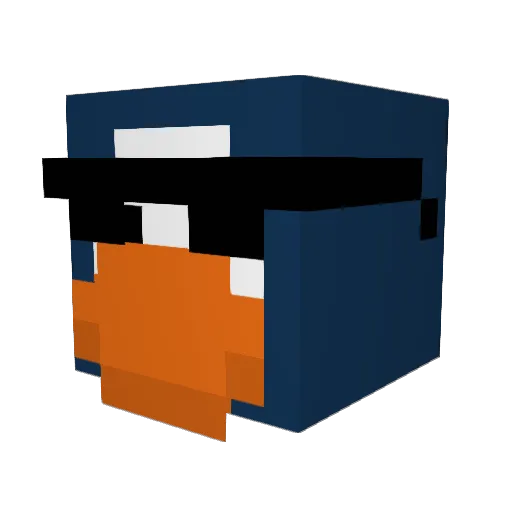 BrookieCookie04 Minecraft avatar head, 3D render