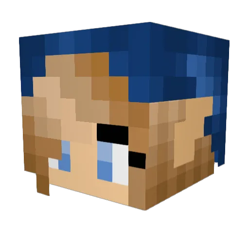 BrookieMonsta Minecraft avatar head, 3D render