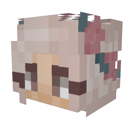 BrookieRiley Minecraft avatar head, 3D render
