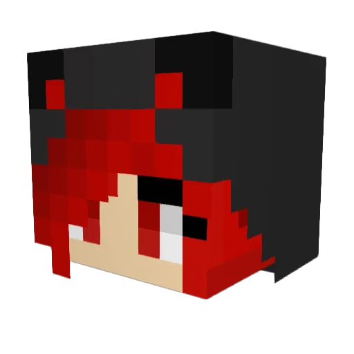 Brookiedew Minecraft avatar head, 3D render