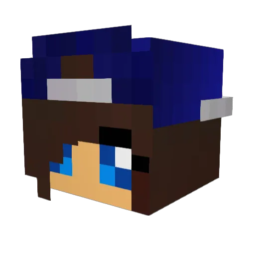 Brookiee Minecraft avatar head, 3D render