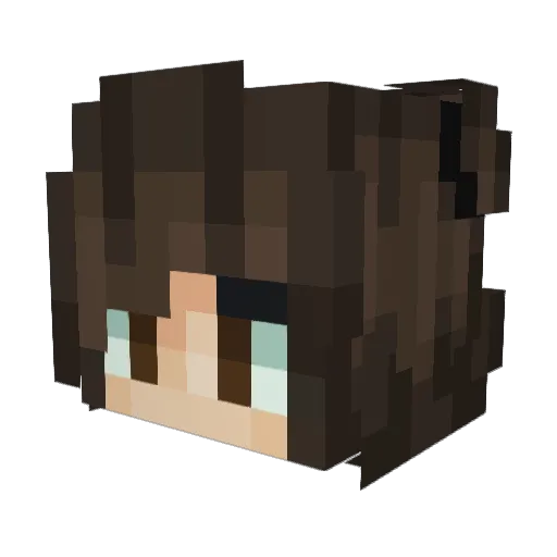 Brookiexx Minecraft avatar head, 3D render