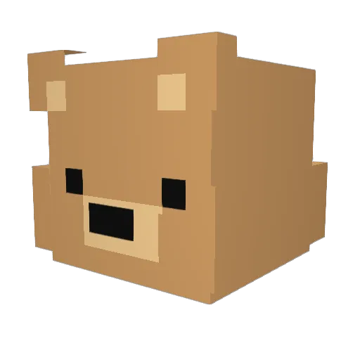 Brooklynn_x Minecraft avatar head, 3D render