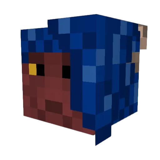 BroovM8 Minecraft avatar head, 3D render