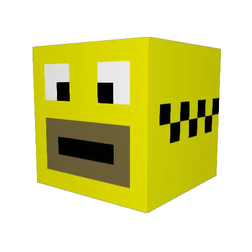 BroscFa Minecraft avatar head, 3D render