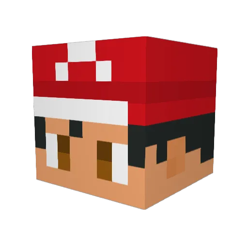 Broschi34 Minecraft avatar head, 3D render