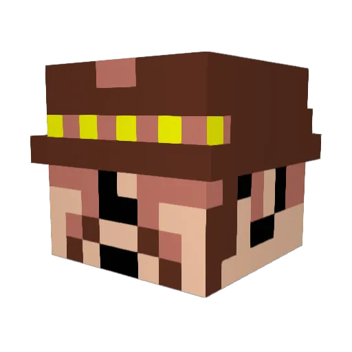 Broscraft Minecraft avatar head, 3D render