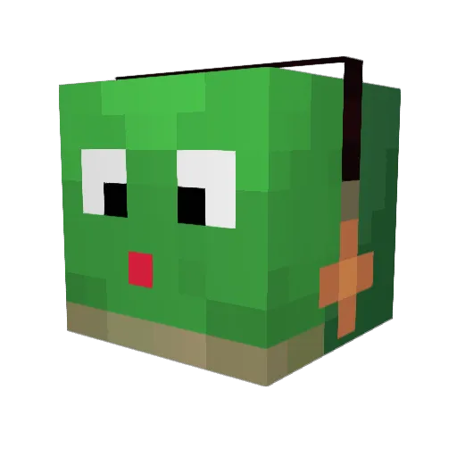 Broscutul Minecraft avatar head, 3D render