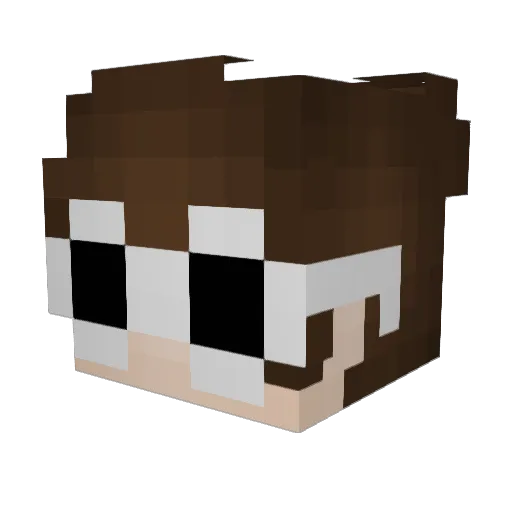 BrosephKony Minecraft avatar head, 3D render