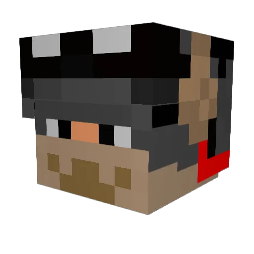 Brosiv16 Minecraft avatar head, 3D render