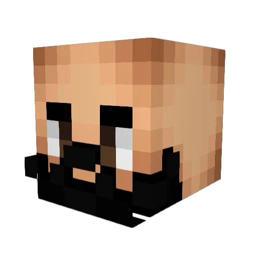 Brosken Minecraft avatar head, 3D render