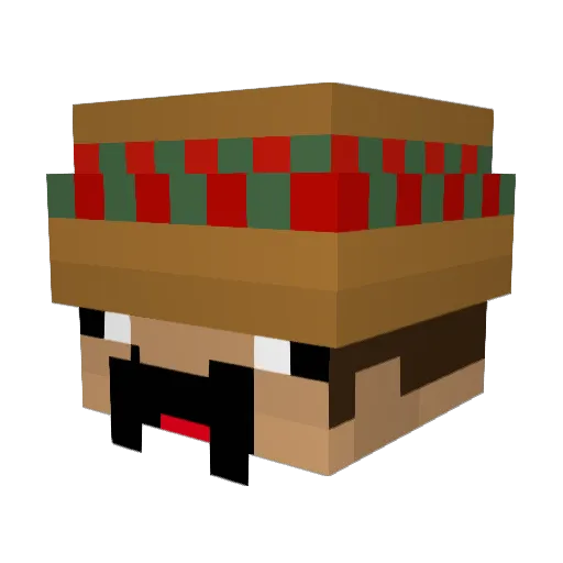 Brot10 Minecraft avatar head, 3D render