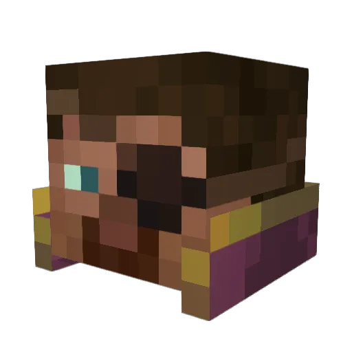 Brotal Minecraft avatar head, 3D render