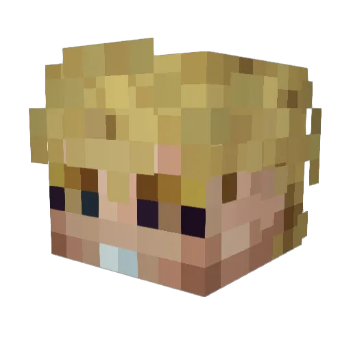 Brotano Minecraft avatar head, 3D render