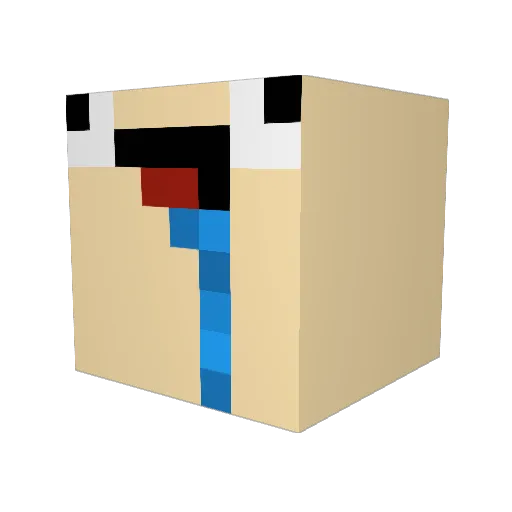 Brotfabi Minecraft avatar head, 3D render