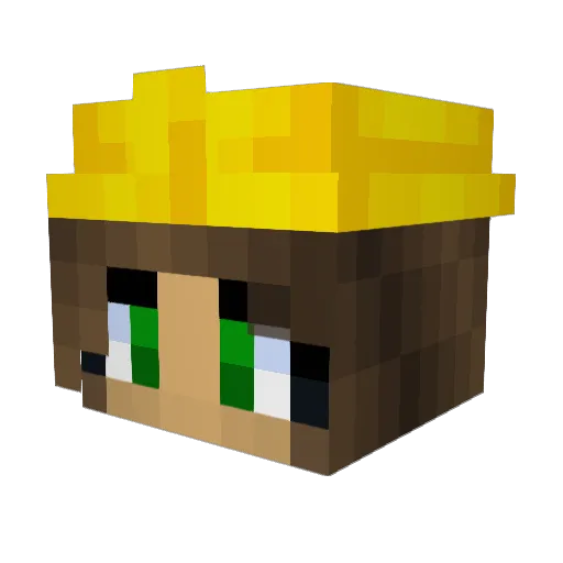 Brothap Minecraft avatar head, 3D render