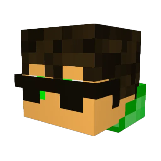BrotherDRG Minecraft avatar head, 3D render