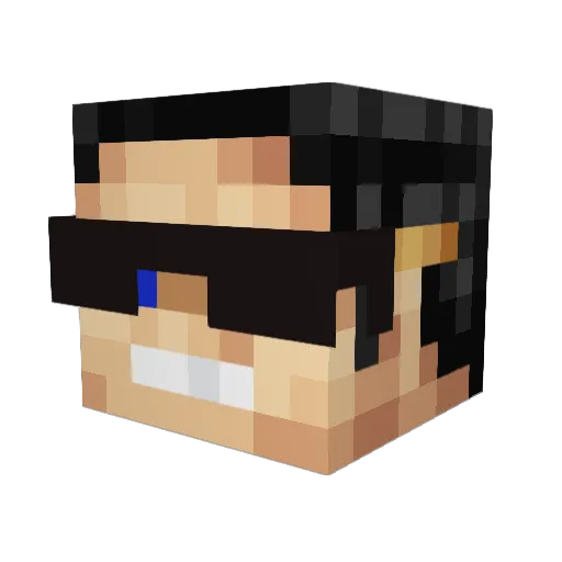 BrotherGude Minecraft avatar head, 3D render