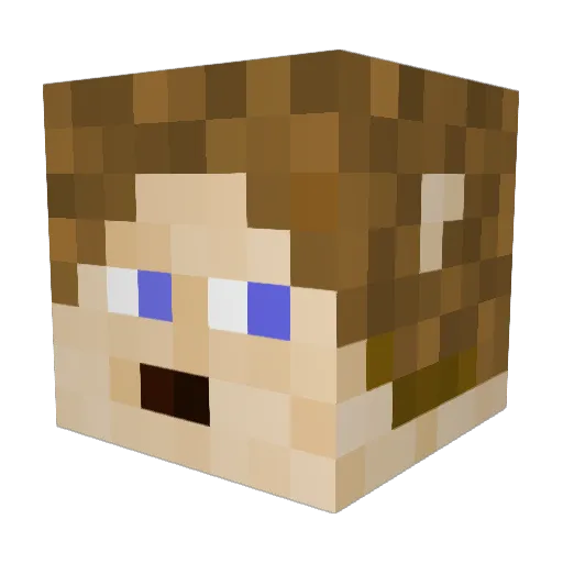 BrotherLP Minecraft avatar head, 3D render