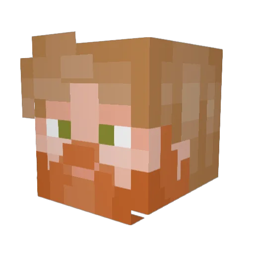 BrotherMaan Minecraft avatar head, 3D render