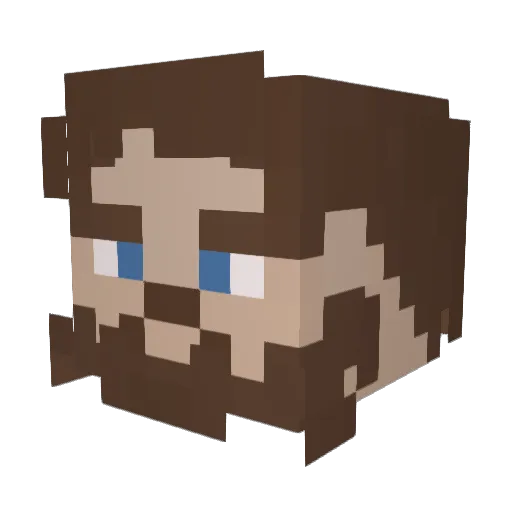 BrotherMorgan Minecraft avatar head, 3D render