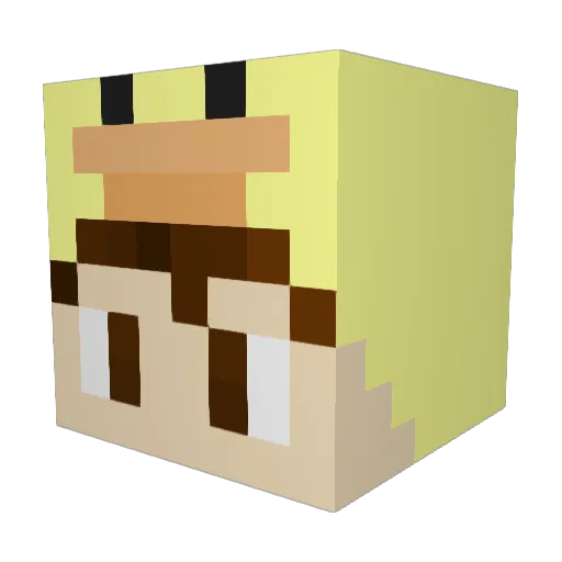 Brothers_3K Minecraft avatar head, 3D render