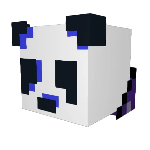 Brotico Minecraft avatar head, 3D render