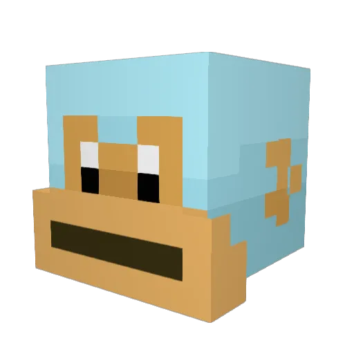 Brotkocher Minecraft avatar head, 3D render