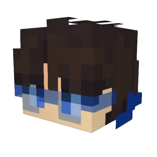 BrouPL Minecraft avatar head, 3D render