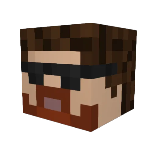 Broumire87 Minecraft avatar head, 3D render