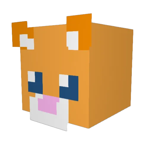 Brouse_13 Minecraft avatar head, 3D render