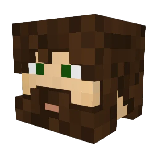 Brousse_Lit Minecraft avatar head, 3D render