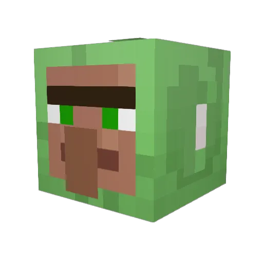 Broutuus Minecraft avatar head, 3D render