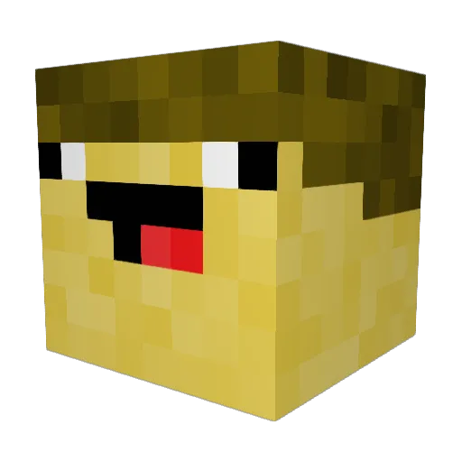 BrownDoggg Minecraft avatar head, 3D render