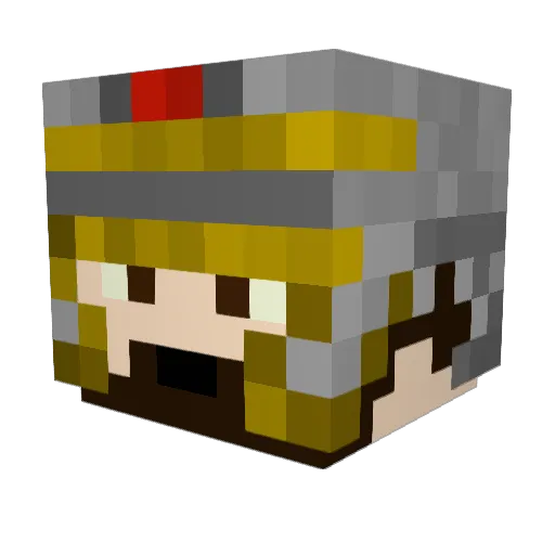 Brown_43 Minecraft avatar head, 3D render