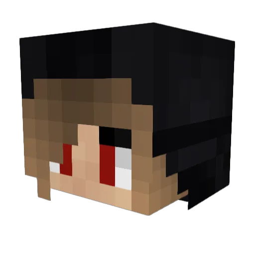 Brown_Banany Minecraft avatar head, 3D render