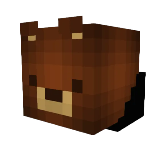 Brown_bear75 Minecraft avatar head, 3D render