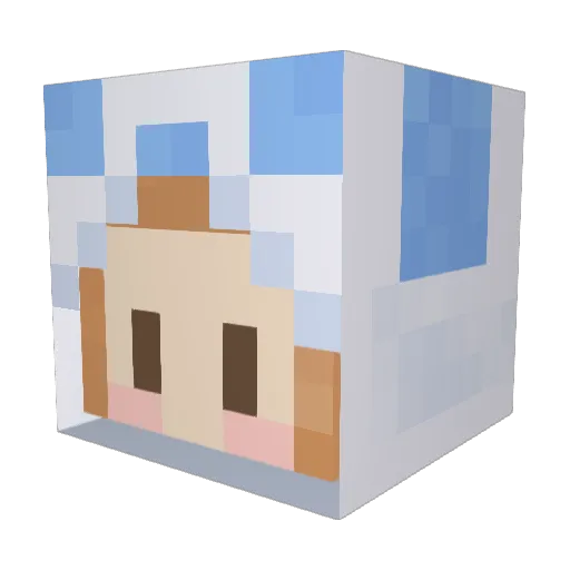 Brownie27 Minecraft avatar head, 3D render