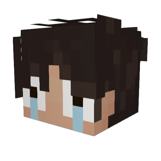 BrownieROS Minecraft avatar head, 3D render